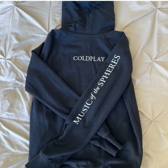 NWOT Unisex Coldplay Music Of The Spheres Black Hoodie - Picture 4 of 6